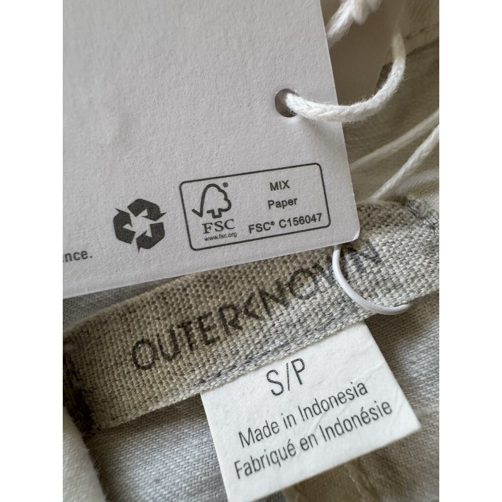 OUTERKNOWN Station Jumpsuit Womens Small One Piece Organic Cotton Linen In Salt - Picture 5 of 11